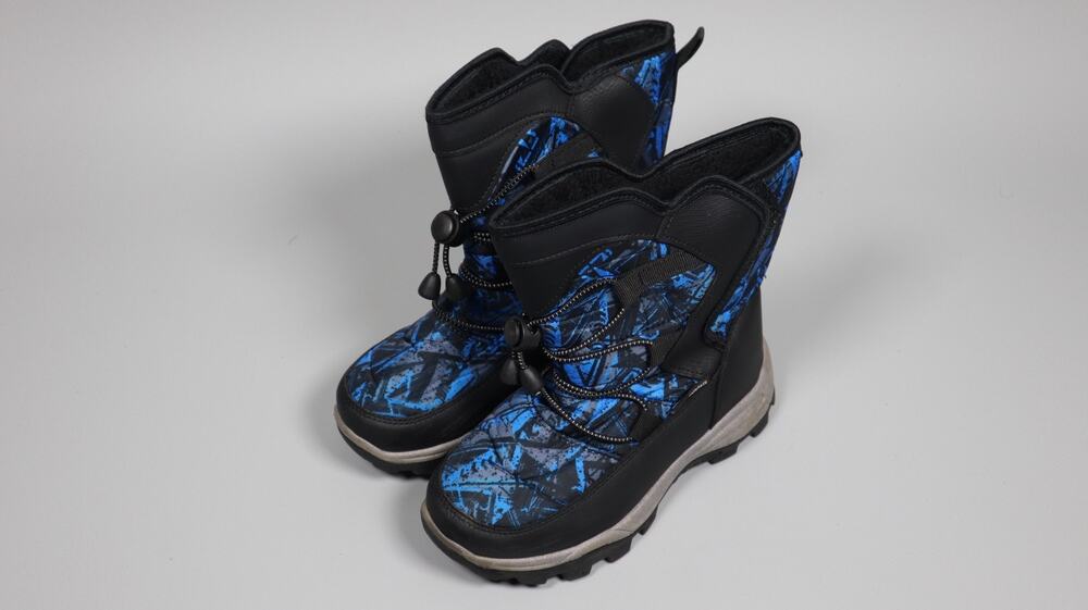 NOVA MOUNTAINS Kids Blue Snow Boots Winter Water Resistant Cold Weather Size 13